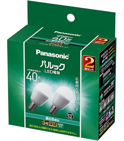 Amazon | パナソニック LED電球 プレミア 口金直径17mm 電球40W形相当